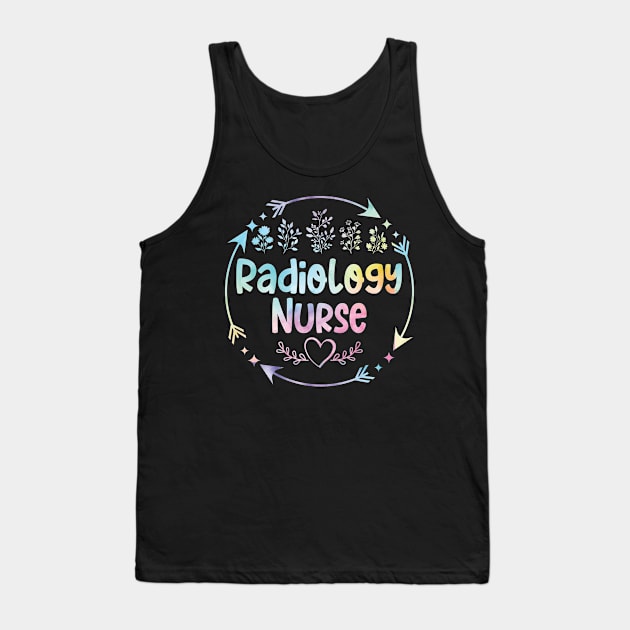 Radiology Nurse cute floral watercolor Tank Top by ARTBYHM